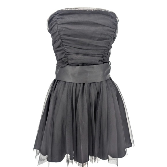Forever 21 Dresses & Skirts - Y2K Forever 21 Dark Fairy Gothic Glam Indie Tulle Satin Bow Mini Dress Large